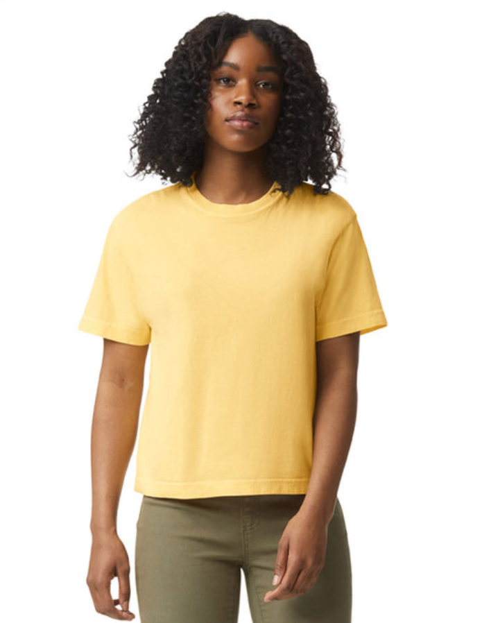 CC Ladies Crop Garment Dyed T-Shirt