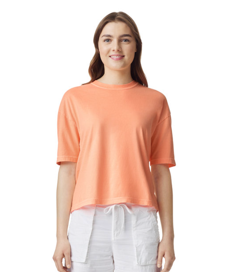 CC Ladies Crop Garment Dyed T-Shirt