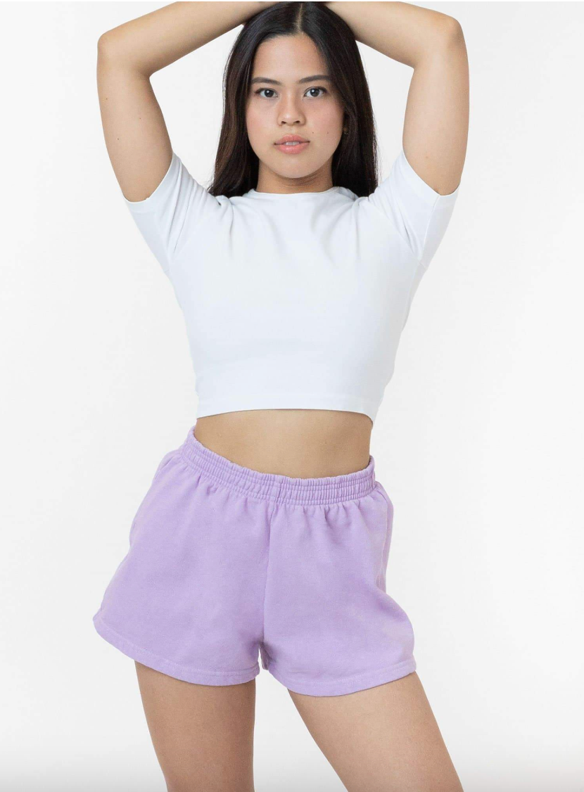 Ladies Heavy Weight Garment Dyed Shorts- US