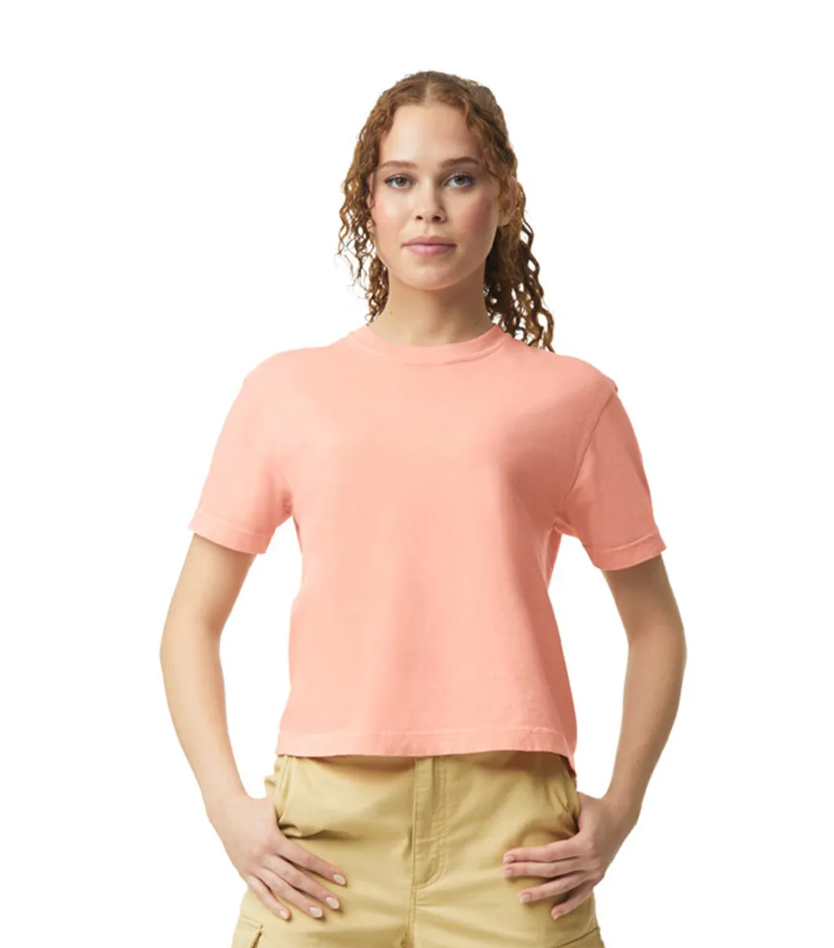 CC Ladies Crop Garment Dyed T-Shirt