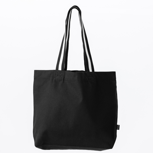 Deluxe Canvas Tote with Striped Handles- US