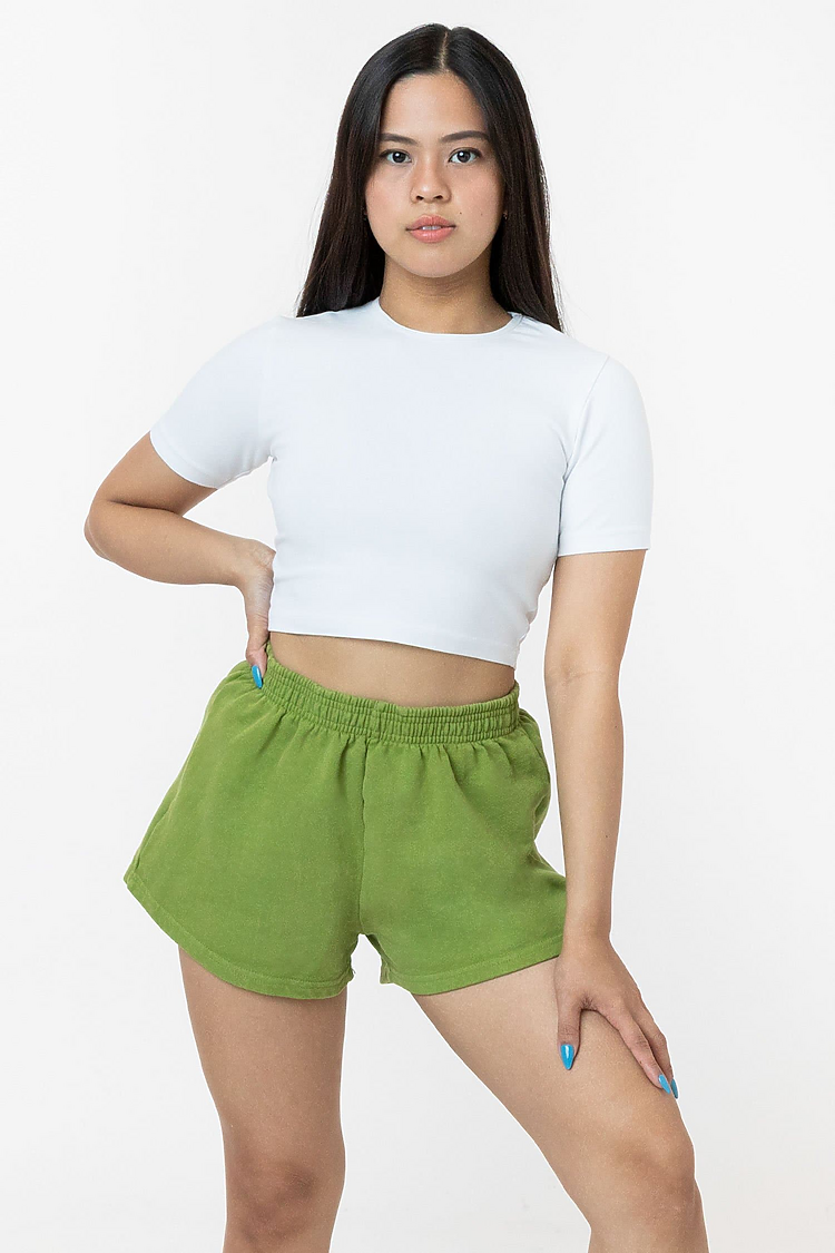 Ladies Heavy Weight Garment Dyed Shorts- US