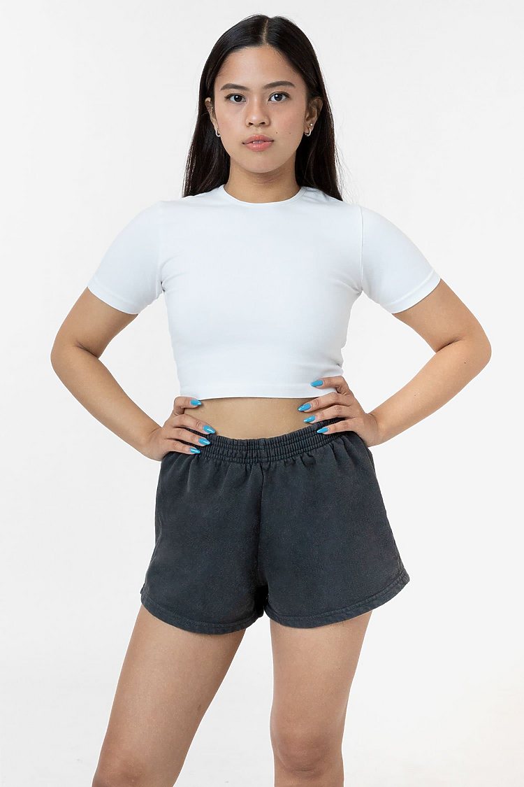 Ladies Heavy Weight Garment Dyed Shorts- US