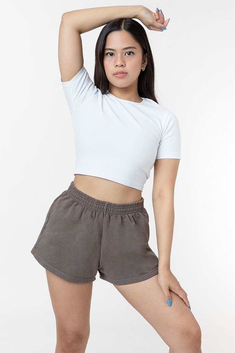 Ladies Heavy Weight Garment Dyed Shorts- US