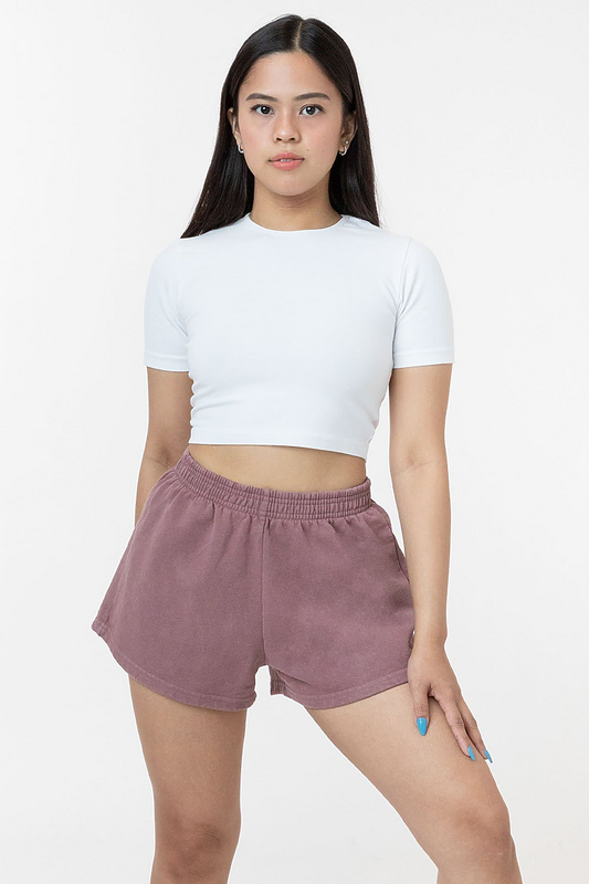 Ladies Heavy Weight Garment Dyed Shorts- US