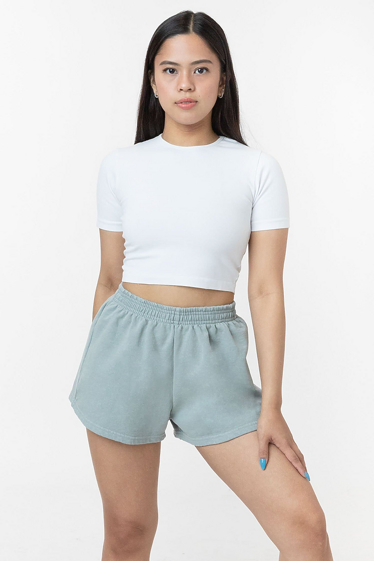 Ladies Heavy Weight Garment Dyed Shorts- US