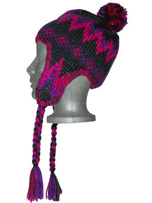 Hand Knit Zig Zag Beanie